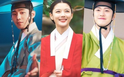 Ahn Hyo Seop, Kim Yoo Jung, And Gong Myung Radiate In Their Hanbok On Set Of “Lovers Of The Red Sky” + Share Chuseok Greeting