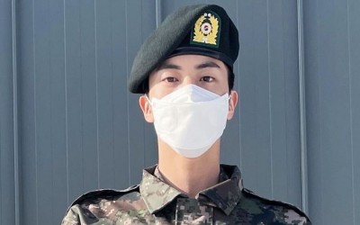 BTS’s Jin Shares Update From Military With Photos In Uniform