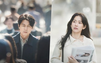 jung-woo-sung-and-shin-hyun-been-face-contrasting-realities-in-posters-for-tell-me-you-love-me