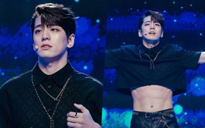 Kim Min Kyu Boldly Showcases His Abs During A Comeback Stage In New Drama “The Heavenly Idol”