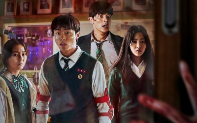 park-ji-hu-yoon-chan-young-cho-yi-hyun-and-lomon-face-imminent-danger-in-all-of-us-are-dead-poster
