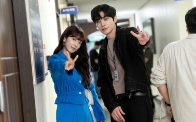 Park Shin Hye And Kim Jae Young Show Off Adorable Real-Life Chemistry On Set Of "The Judge From Hell"