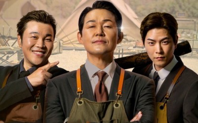 Shin Seung Hwan, Park Sung Woong, And Hong Jong Hyun Mean Business In Poster For New Camping Reality Show