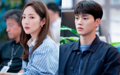 Song Kang And Park Min Young Face An Awkward Morning-After At Work In “Forecasting Love And Weather”