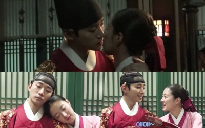 watch-2pms-lee-junho-and-lee-se-young-overcome-funny-obstacles-while-filming-kiss-scene-for-the-red-sleeve