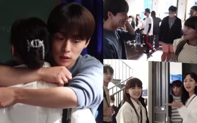 Watch: Han Ji Hyun And Bae In Hyuk Try To Stay Serious For Their Awkward Embrace In “Cheer Up”