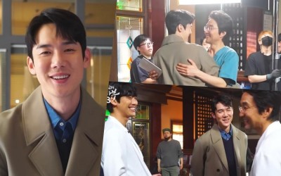 Watch: Han Suk Kyu, Ahn Hyo Seop, And More Welcome Yoo Yeon Seok Back To The “Dr. Romantic” Set
