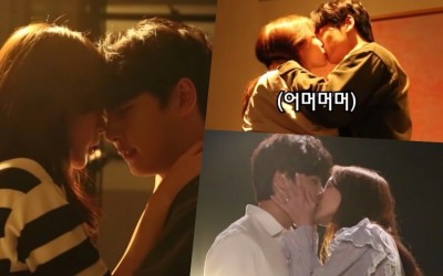 watch-hani-and-yoon-shi-yoon-practice-filming-their-steamy-kiss-scenes-in-you-raise-me-up