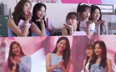 watch-hani-solbin-exy-han-so-eun-and-green-chat-with-fans-celebrate-cotton-candys-debut-behind-the-scenes-of-idol-the-coup