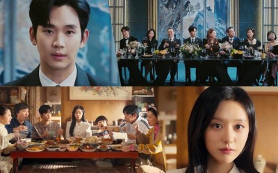 Watch: Kim Soo Hyun And Kim Ji Won Have Awkward Dinners With Their In-Laws In “Queen Of Tears” Teasers