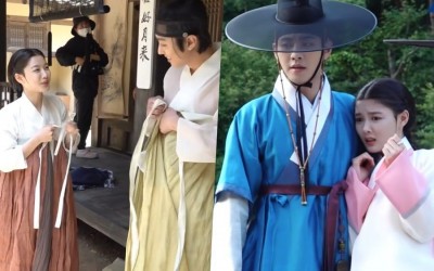 Watch: Kim Yoo Jung And Ahn Hyo Seop Are Both Playful And Professional On Set Of “Lovers Of The Red Sky”