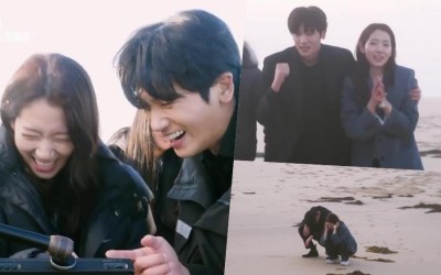 Watch: Park Shin Hye And Park Hyung Sik Have Hilarious Chemistry And Playful Teamwork On Set Of “Doctor Slump”