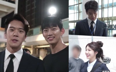 Watch: Taecyeon, Jung Eun Ji, And Ha Seok Jin Are Playful Behind The Scenes Of “Blind”