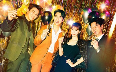 Yoo In Na, Joo Sang Wook, Yoon Hyun Min, And 2PM’s Chansung Toast To Love In Poster For Upcoming ENA Rom-Com