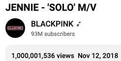 BLACKPINK’s Jennie’s “SOLO” Becomes 1st Female K-Pop Solo Artist MV To Hit 1 Billion Views