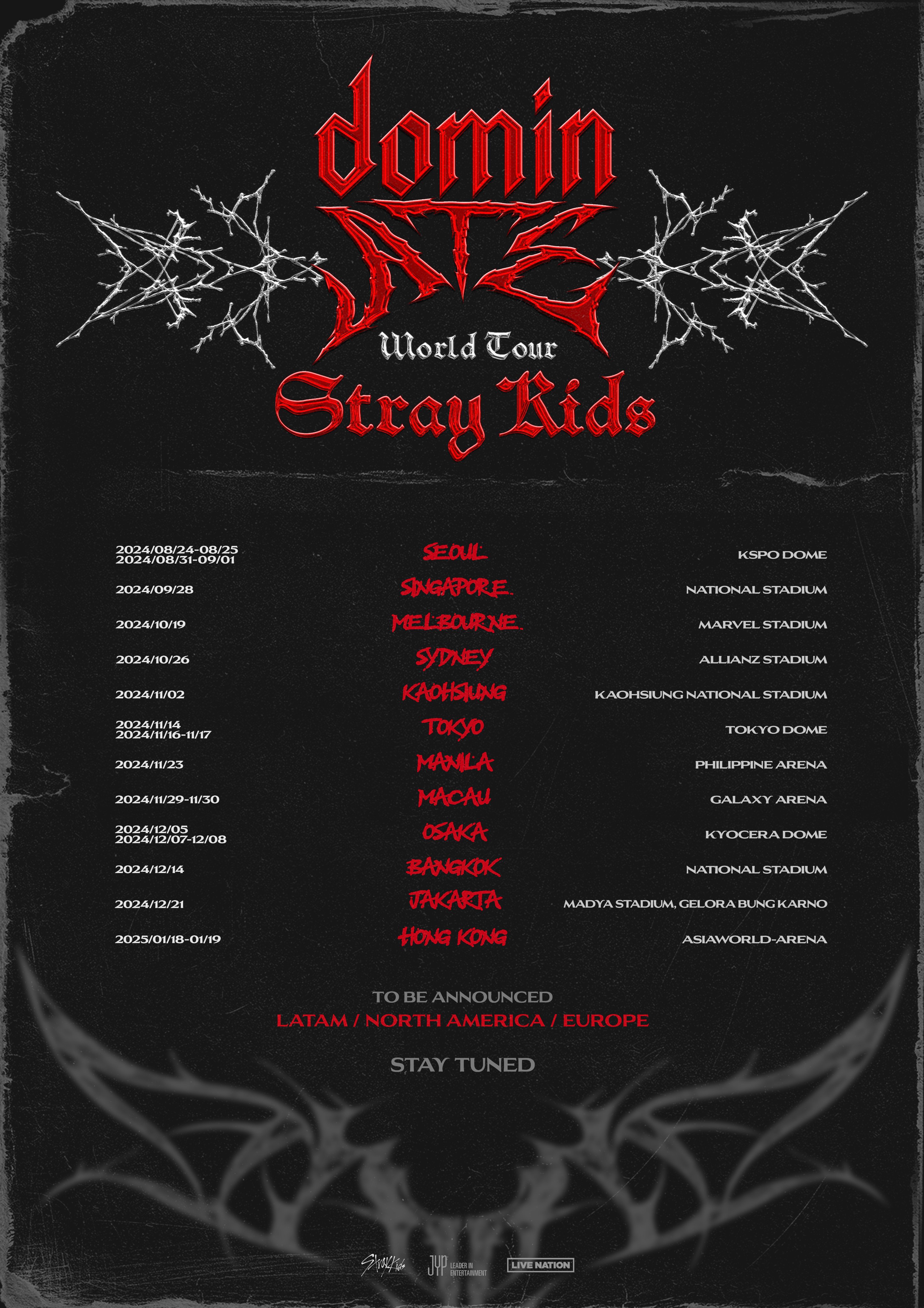 Stray Kids Announces First Batch Of Stops For New World Tour 